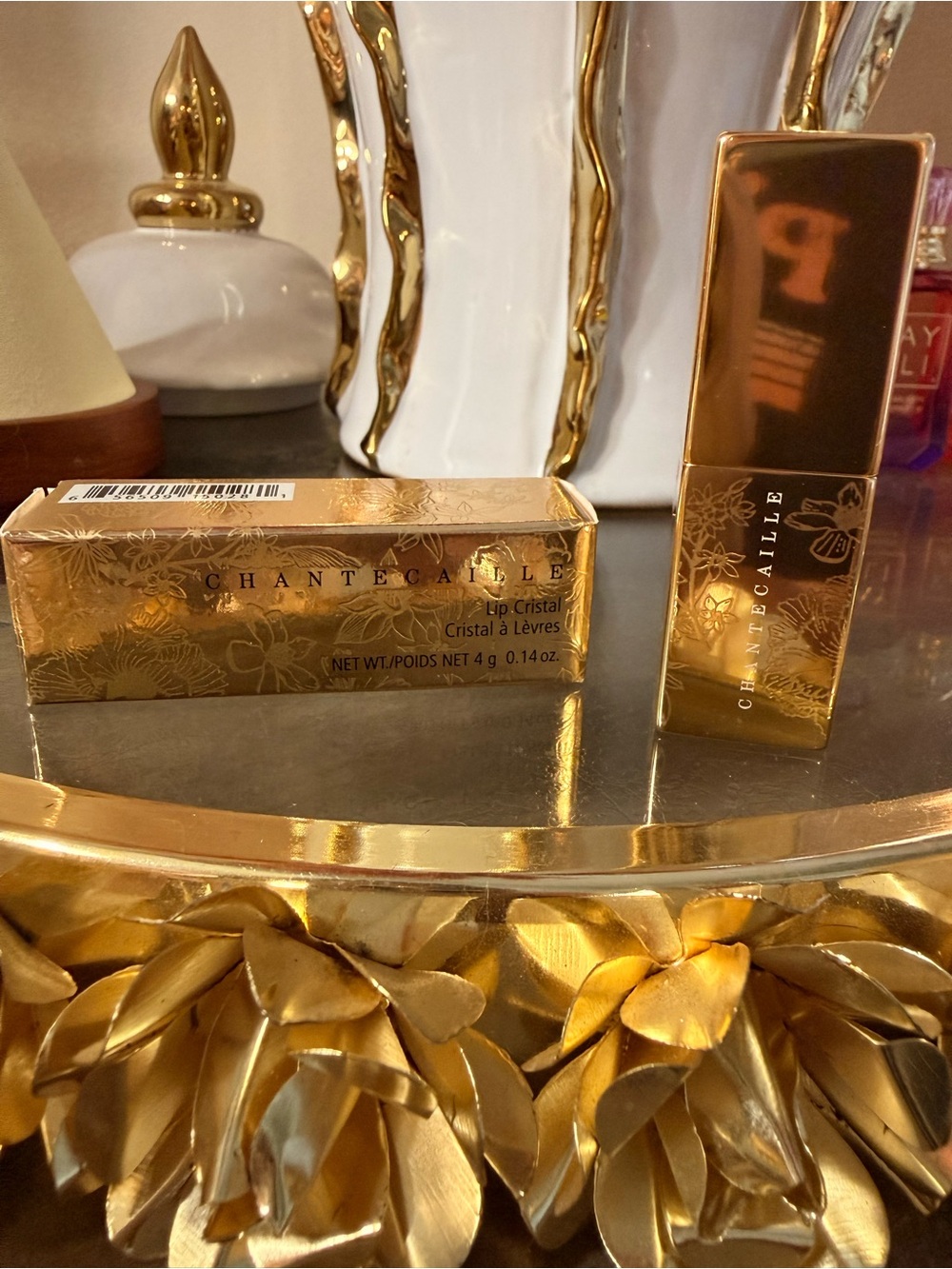 Chantecaille Lip Cristal Lipstick in Gold Case - Aventurine Shade - Picture 2 of 10